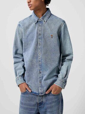 BNWT AW25 AMI FADED DENIM SHIRT L